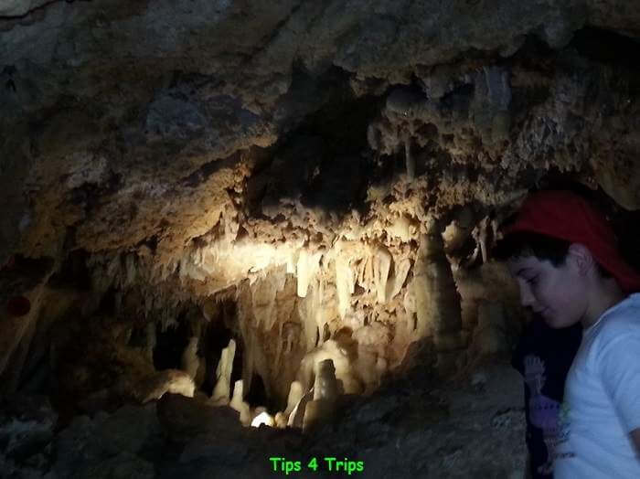 Lit cavities in Crystal Cave Yanchep