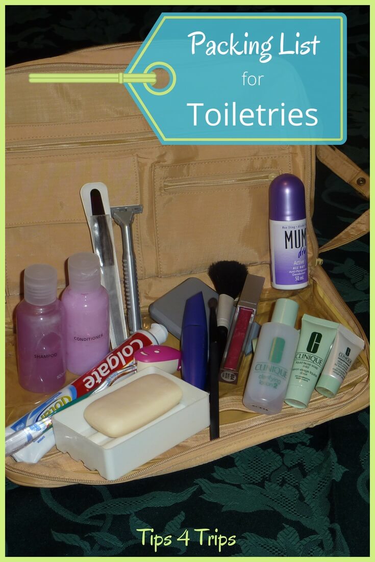 The Complete Toiletry Packing List: with FREE Printable - Tips 4 Trips