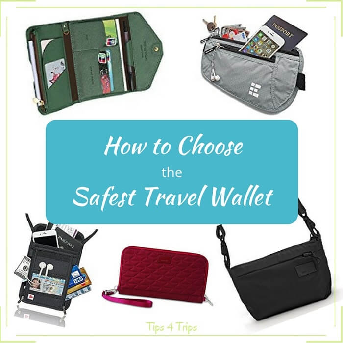 Options for finding the best and safest travel wallet for your holiday. Keep your holiday money safe and easy to access when on day trips on vacation.