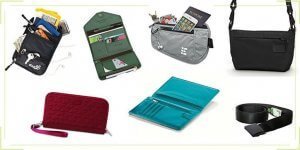 Options for finding the best and safest travel wallet for your holiday. Keep your holiday money safe and easy to access when on day trips on vacation.