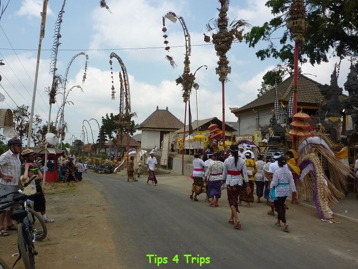The Balinese lifestyle is seen during a Bali bike ride
