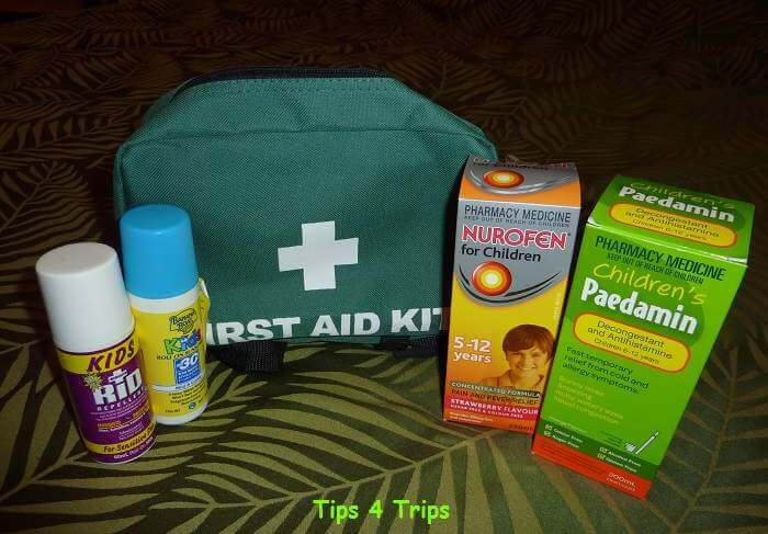 A medical and first aid packing list for older kids when they travel