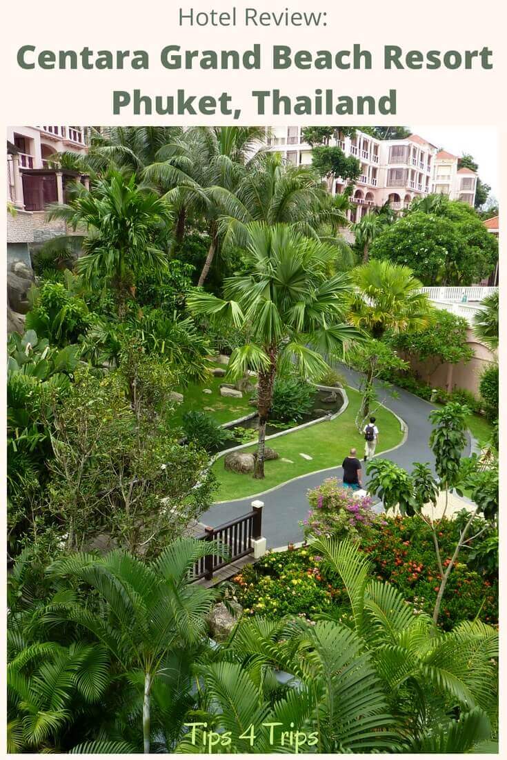 winding path through tropical gardens at Grand Centara Beach Resort Phuket