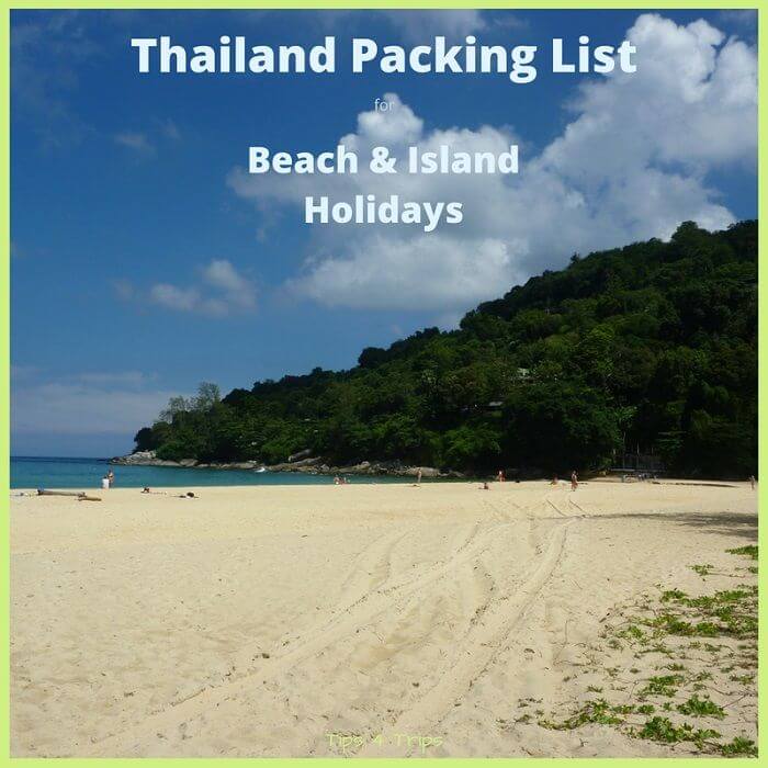 A sunny Phuket karon beach. What to pack for Phuket