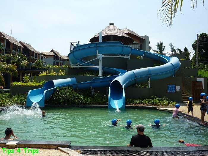 The waterslides in the Mai Khao Lak water park