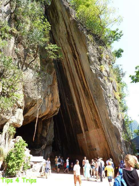 The very tall split rock on Khao Phing Kan