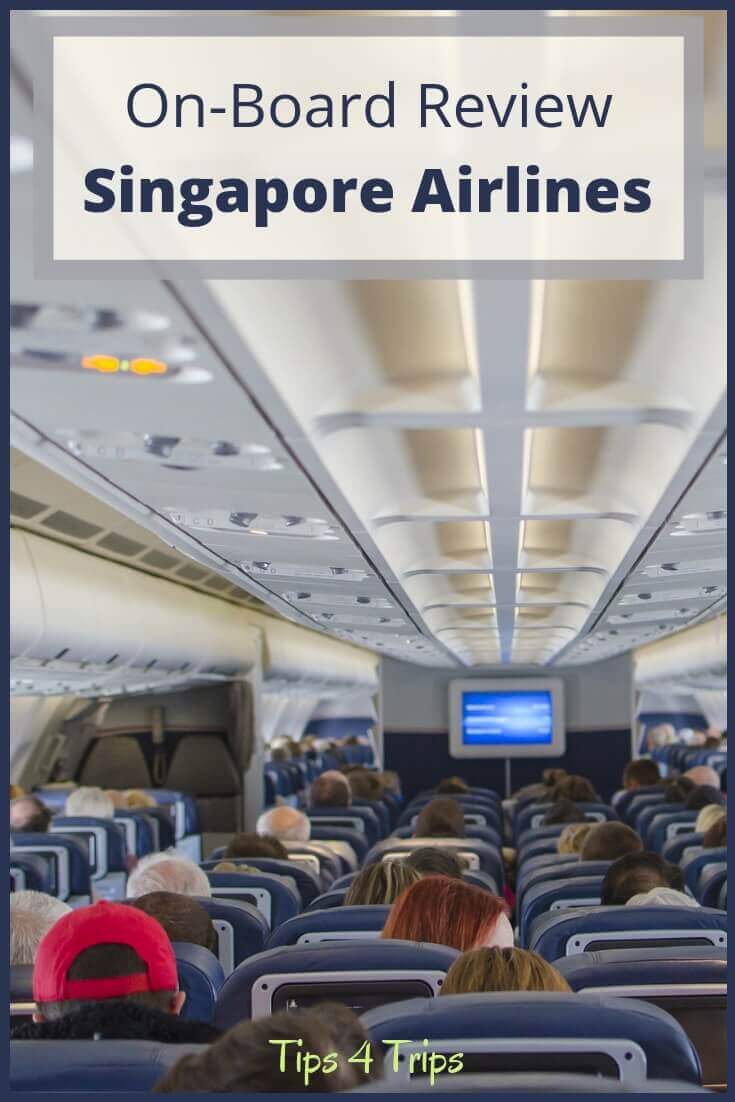 On board a Singapore Airlines flight in economy class