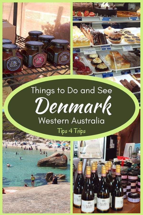 A Pinterest four image collage of things to do in Denmark Western Australia
