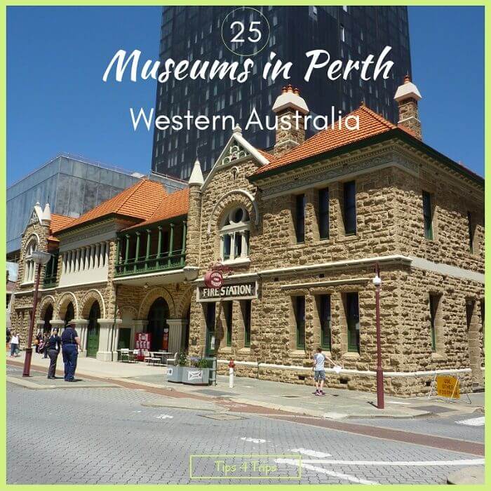 The limestone exteria of the Fire Station Museum one of the small museums in Perth city