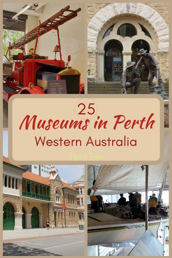 Four image collage of Perth and Fremantle museums
