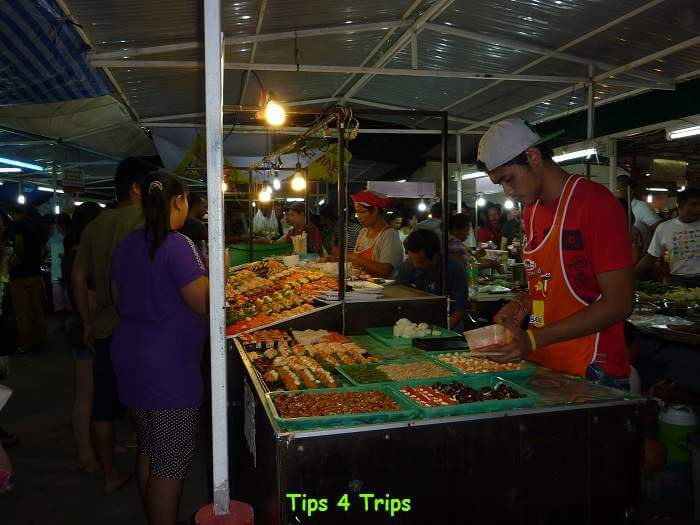 local night market food stalls