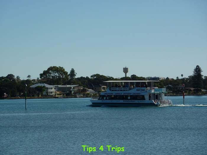 day cruise boat on the Mandurah canals