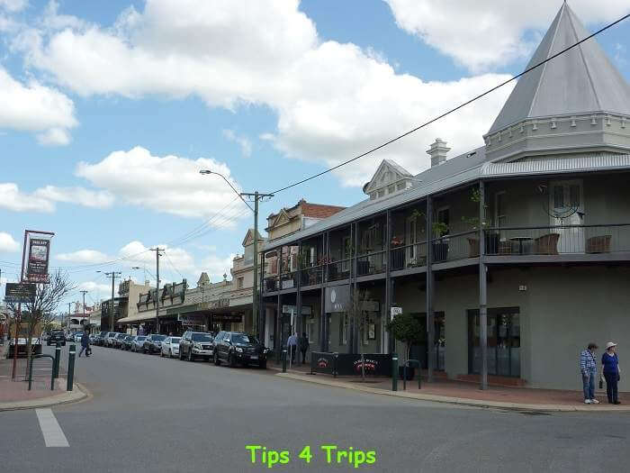 colonial buildings along the main street of York, Western Australia