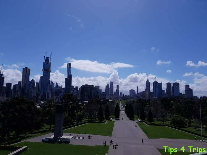View over Royal Botanical Gardens with city skyline in the distance