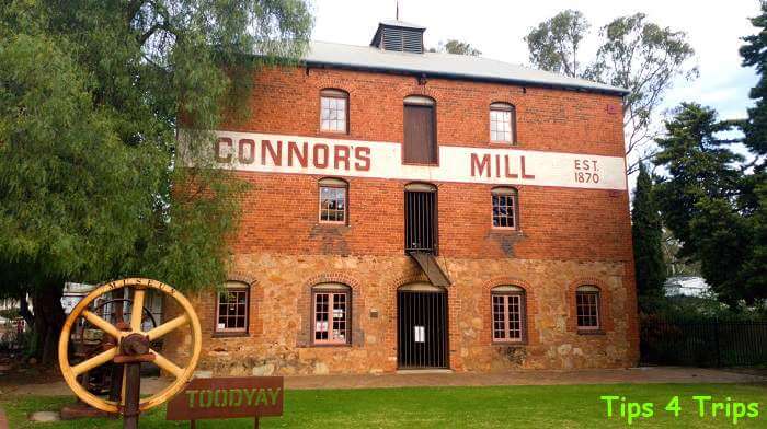 The traditional facade of Connor's Mill in Toodyay