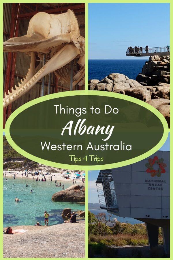 pinterest four image collage of things to do in Albany Western Australia