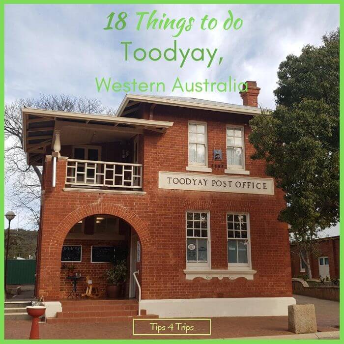 the red brick facade of the Toodyay post office - one of the things to see in Toodyay