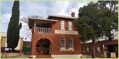 red brick facade of the old Toodyay Post Office