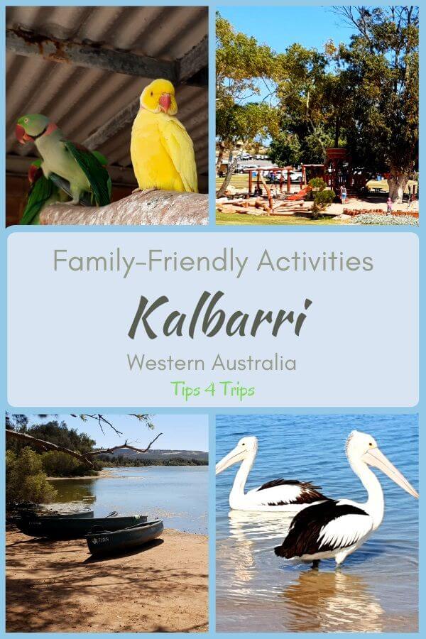 four image Pinterst collage of things to do in Kalbarri for families