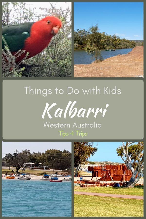 four image Pinterest collage of things to do in Kalbarri with kids
