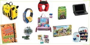a selections of travel gift ideas for kids