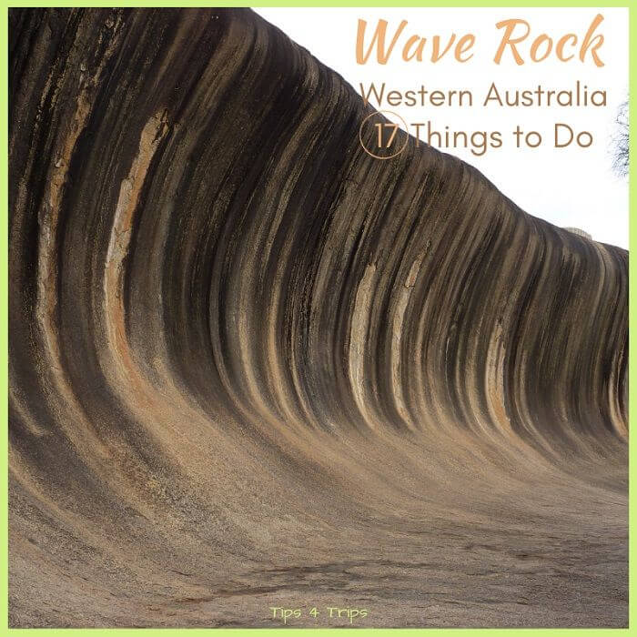 ochre straited colours of Wave Rock at Hyden, Western Australia