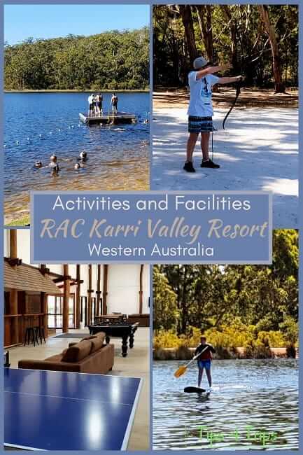 Pinterest four image collage of Karri Valley resort activities