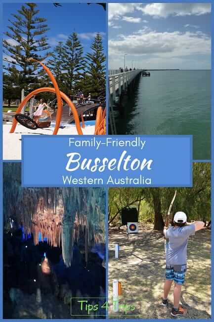four image collage of family friendly Busselton activities