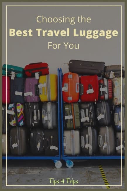 types of travel luggage on trolly