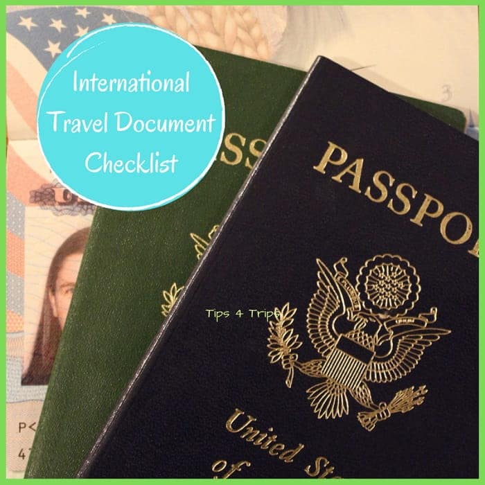 Passports and documents for travel